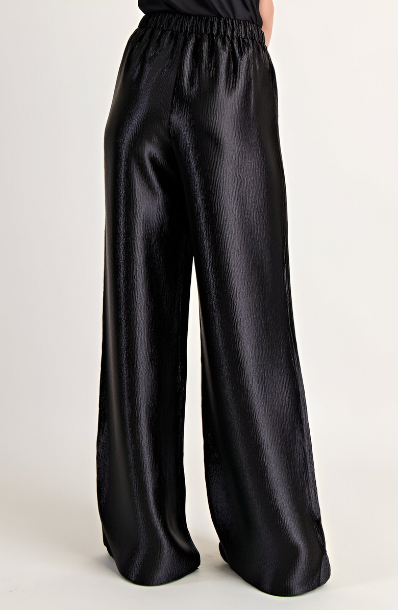 Modenaire Wide Leg Satin Pants with Elastic Waist and Flowing Full-Length Fit, Alternate, color,