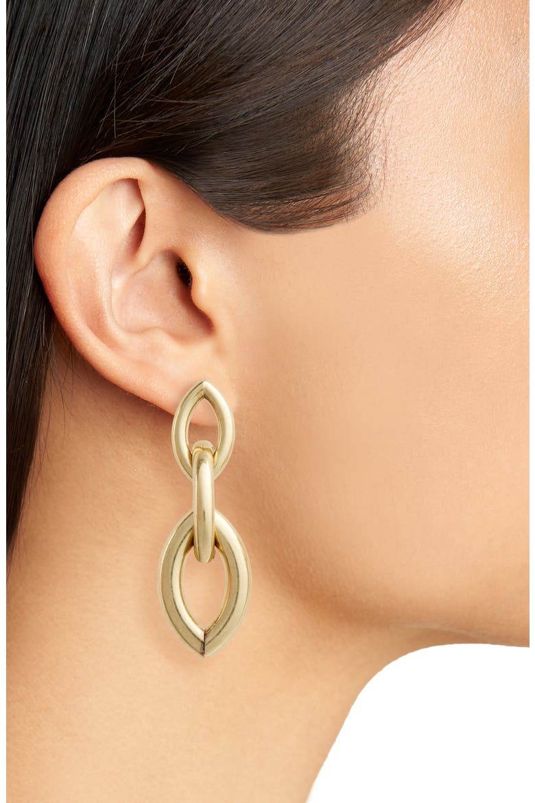 Sloane Drop Earrings, Alternate, color, GOLD