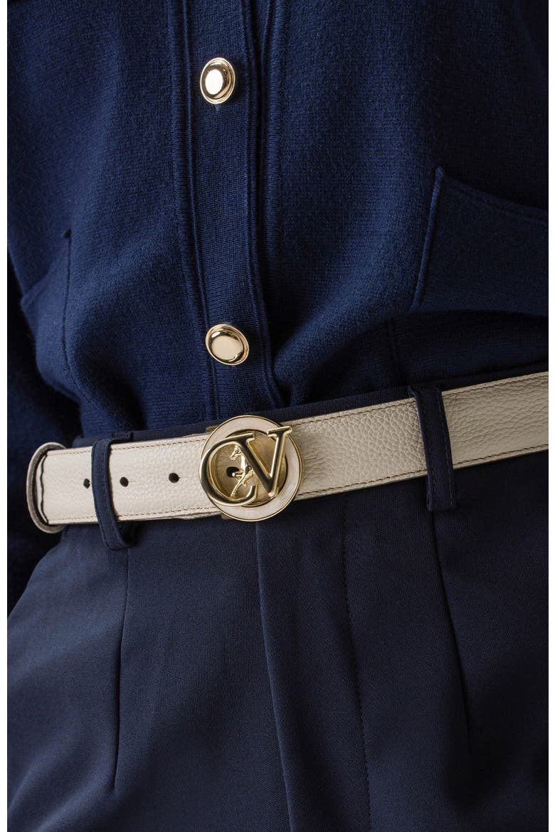 Signature CV By Cavalinho 618 Leather Belt, Alternate, color, Beige