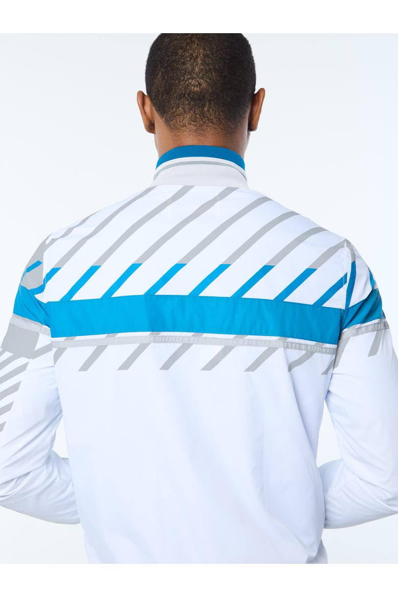 Quadretto Track Jacket, Alternate, color, BRILLIANT WHITE