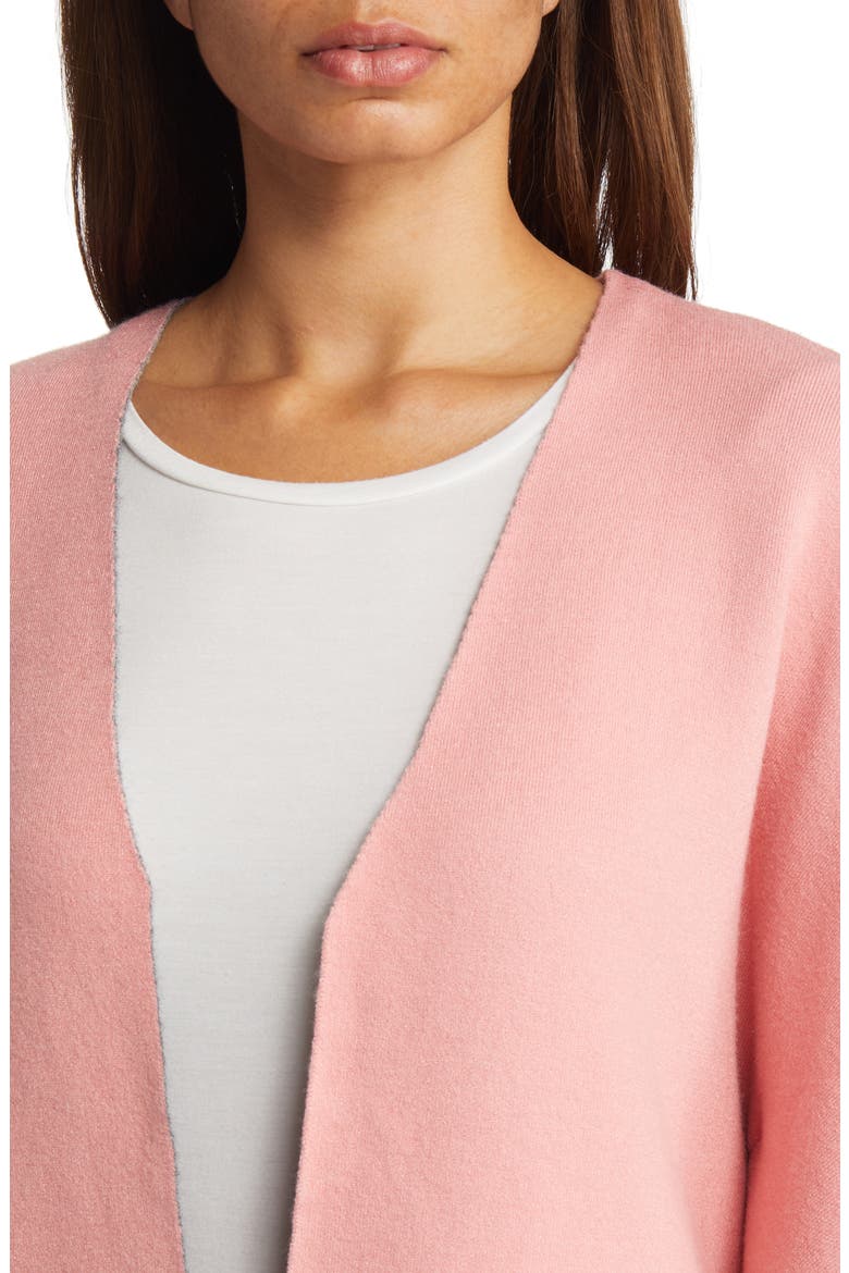 Colorblock Fringe Ruana, Alternate, color, PINK