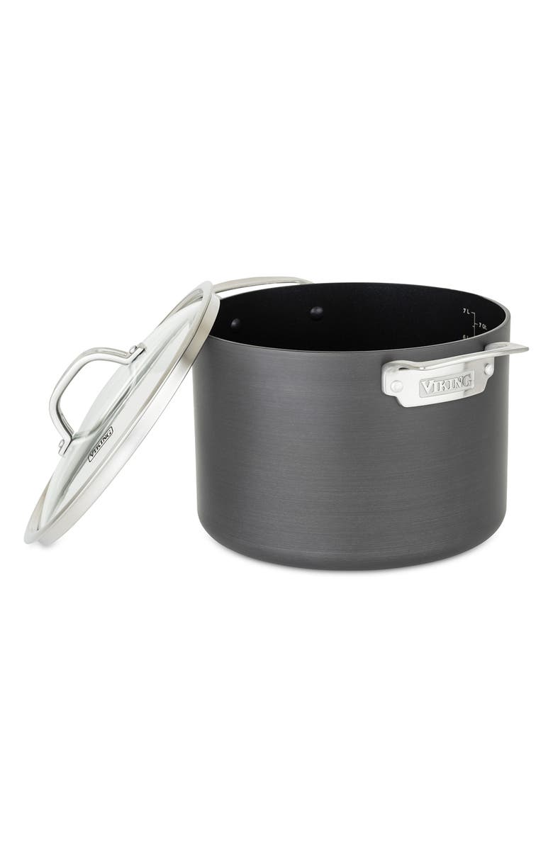Viking 8-Quart Hard Anodized Aluminum Nonstick Stockpot with Lid, Alternate, color, Dark Gray