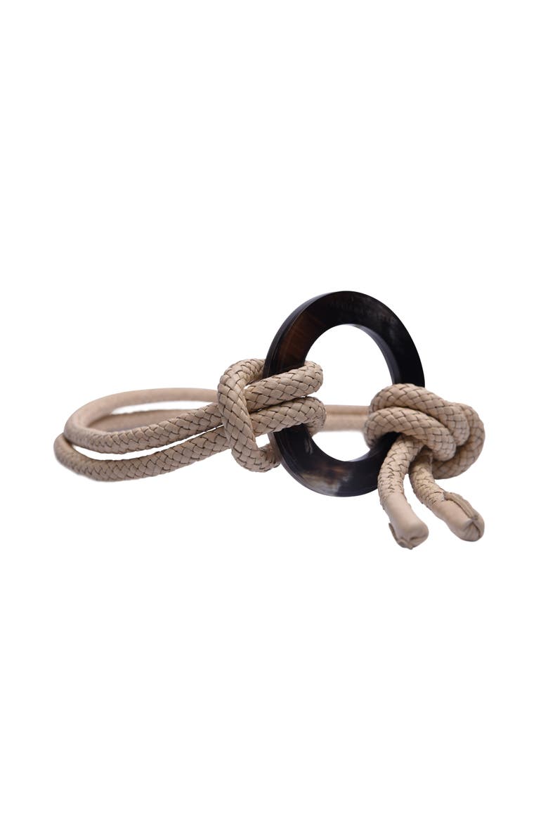 Le Knot Leather Belt, Alternate, color, Creme