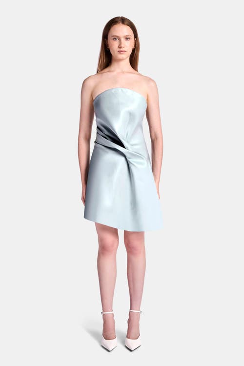 Kate Barton Kate Liquid Draped Mini Dress In Blue