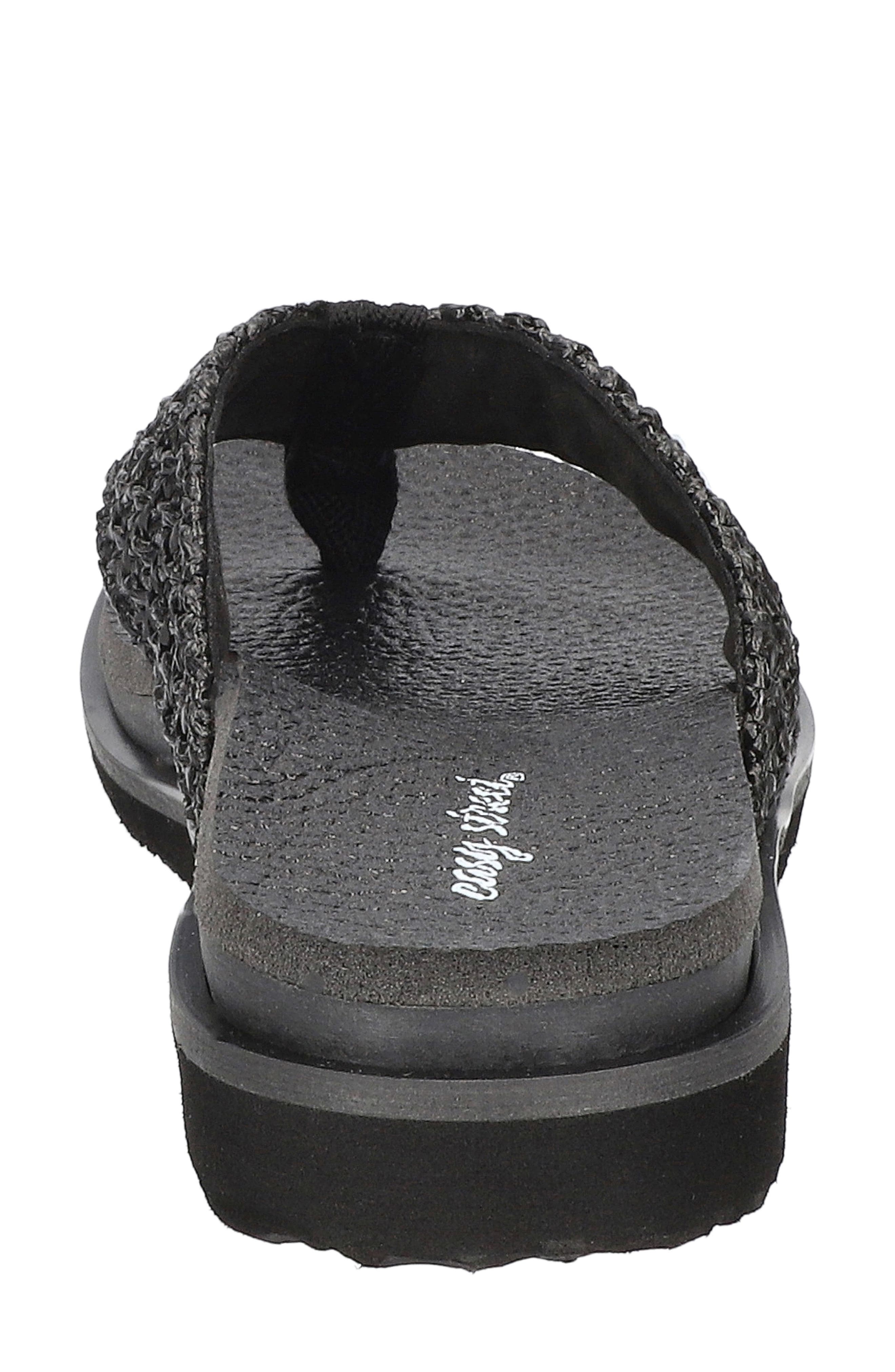 Wanderlust Thong Sandal, Alternate, color, BLACK WOVEN