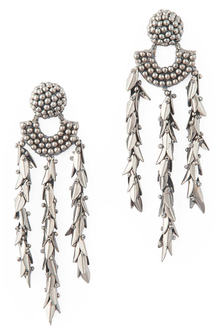 Conrad Drop Earrings, Main, color, GUN