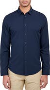 Brooklyn Brigade Slim Fit Solid 4-Way Stretch Performance Long Sleeve Shirt