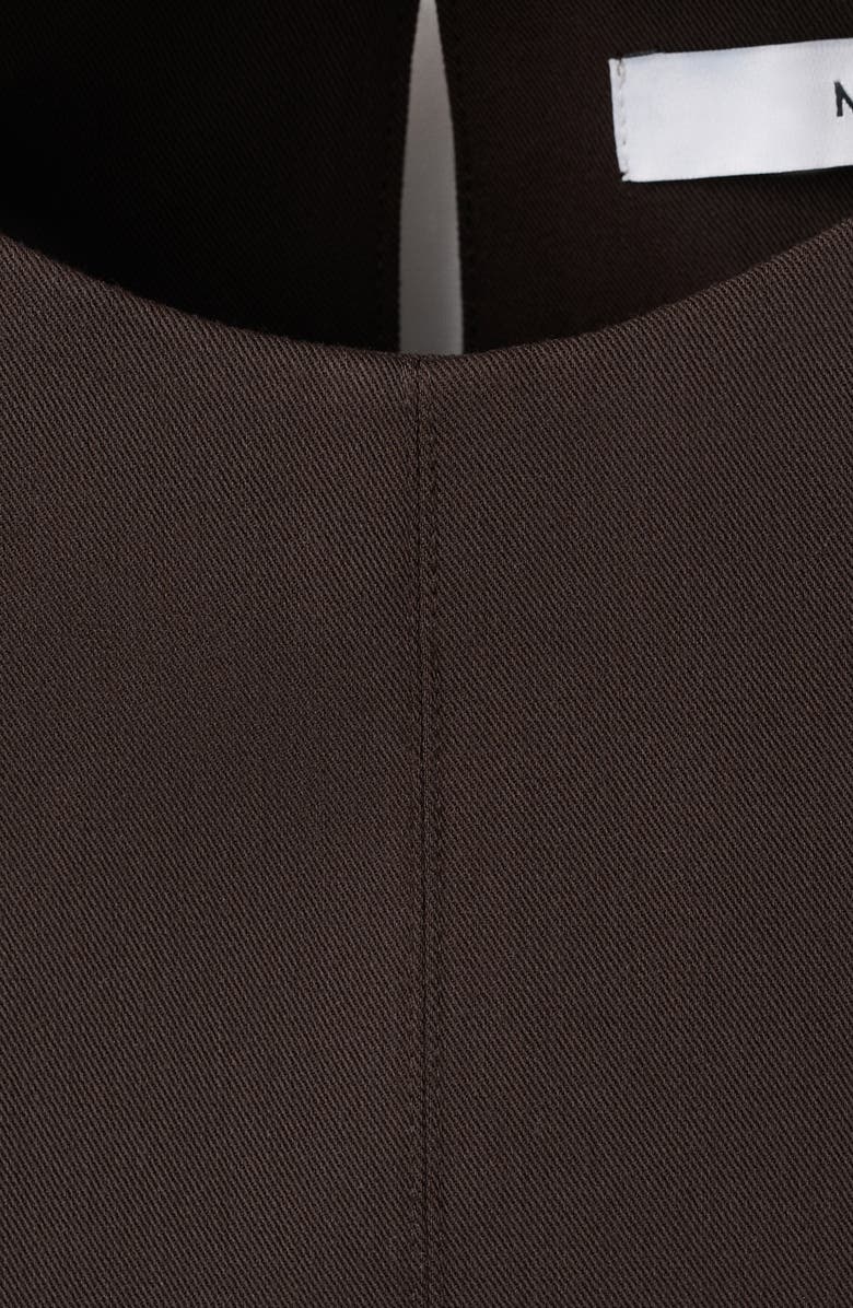 MANGO Fitted Cap Sleeve Top, Alternate, color, Chocolate