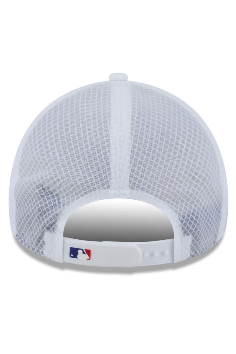 Men's New Era White Philadelphia Phillies 2026 Batting Practice Apex 9FORTY Adjustable Trucker Hat, Alternate, color, White