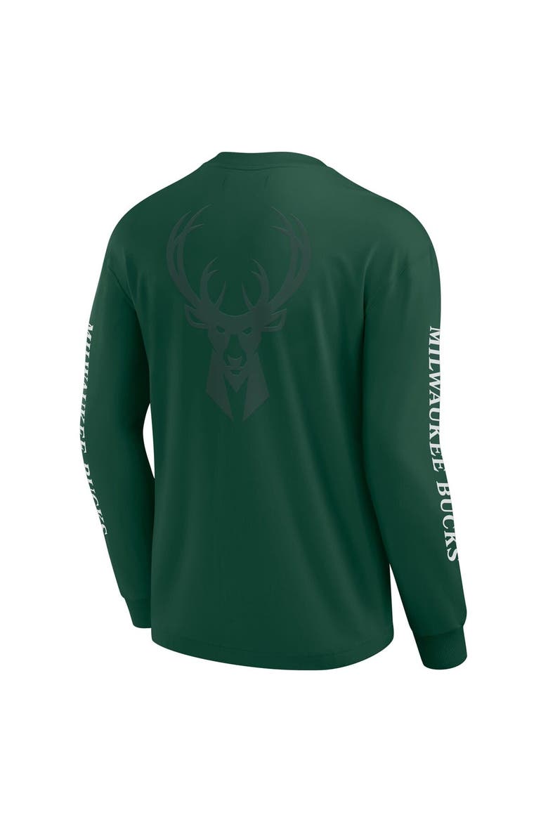 Men's Fanatics Hunter Green Milwaukee Bucks Elements Strive Long Sleeve T-Shirt, Alternate, color, Hunter Green