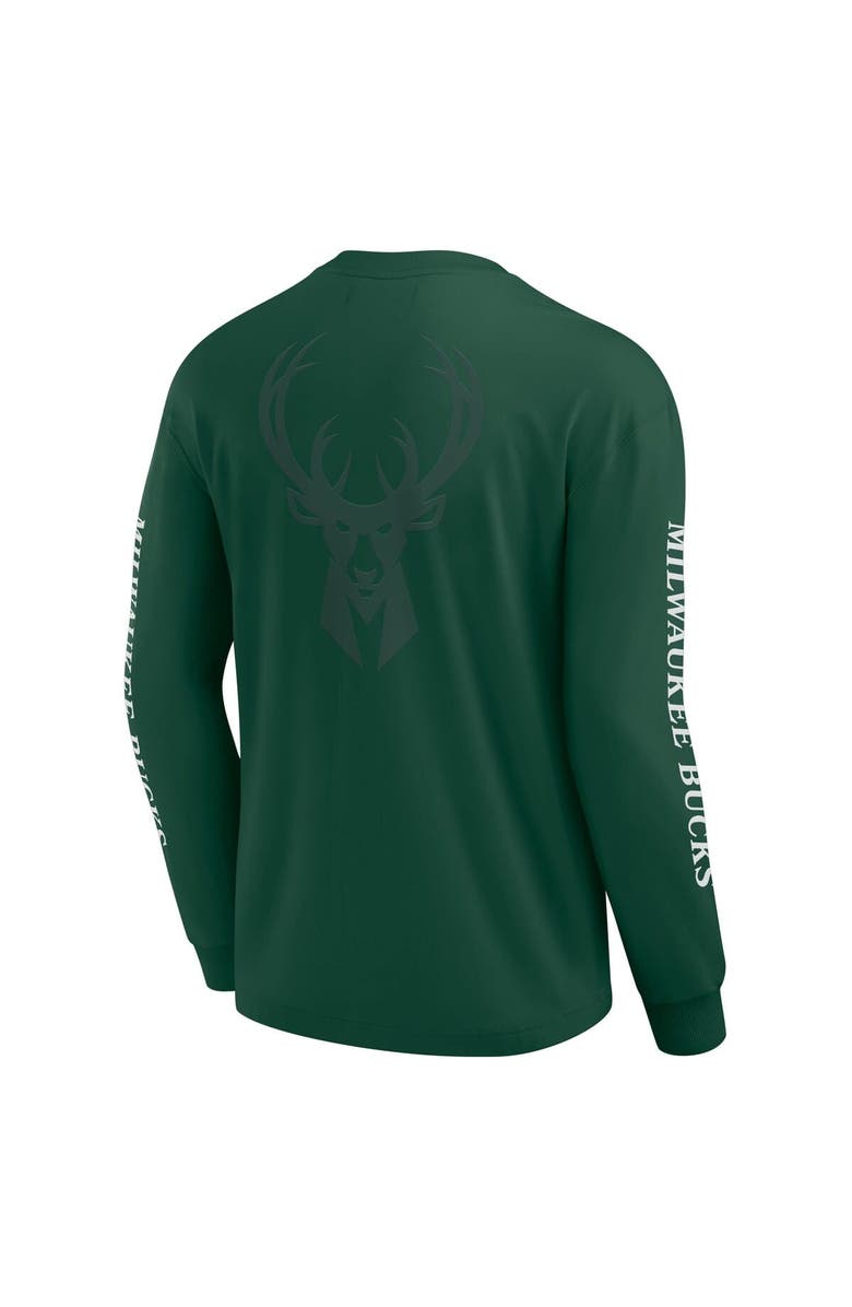 FANATICS Men's Fanatics Hunter Green Milwaukee Bucks Elements Strive Long Sleeve T-Shirt, Alternate, color, Hunter Green