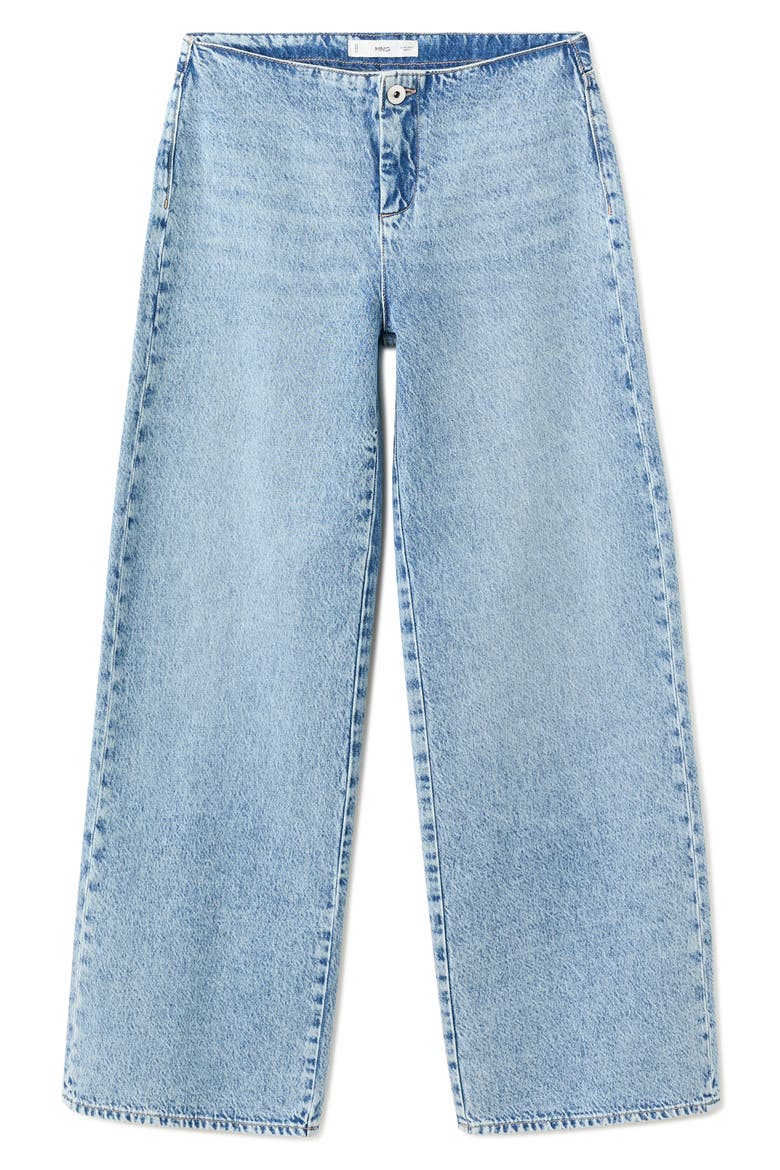 Low Waist Wide Leg Jeans, Alternate, color, MEDIUM BLUE