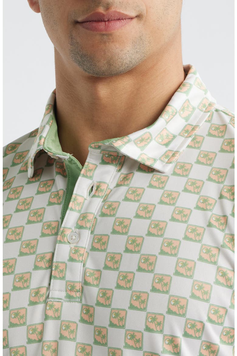 Lounge Performance Golf Polo, Alternate, color, WHITE/ GOLD
