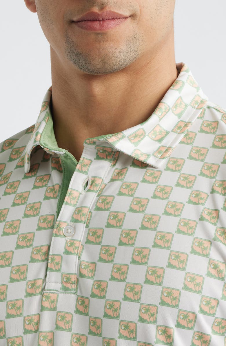 Swannies Lounge Performance Golf Polo, Alternate, color, White/ Gold