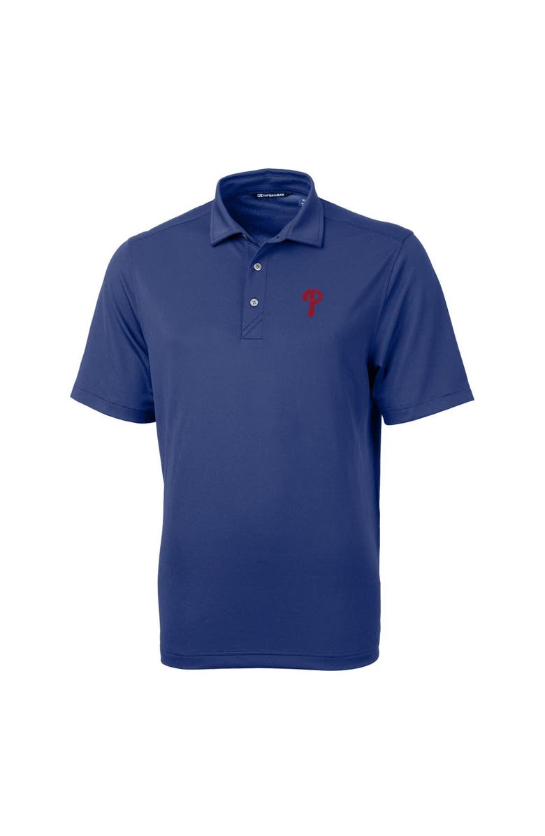 Cutter & Buck Men's Cutter & Buck  Royal Philadelphia Phillies Virtue Eco Pique Recycled Polo, Alternate, color, Royal