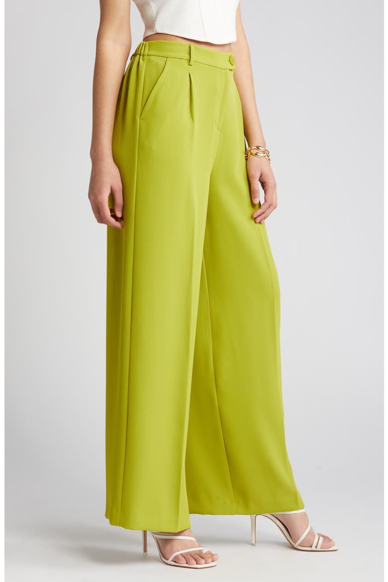 Wide Leg Work Pants, Alternate, color, OLIVE SEED