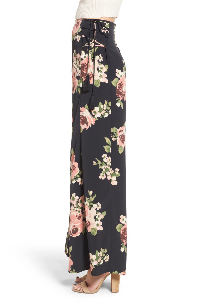 Band of Gypsies Floral Wide Leg Pants, Alternate, color, 