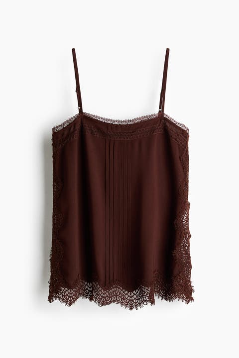 Lace-trimmed Strappy Top