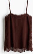 H&M Lace-trimmed Strappy Top