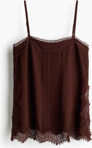 H&M Lace-trimmed Strappy Top