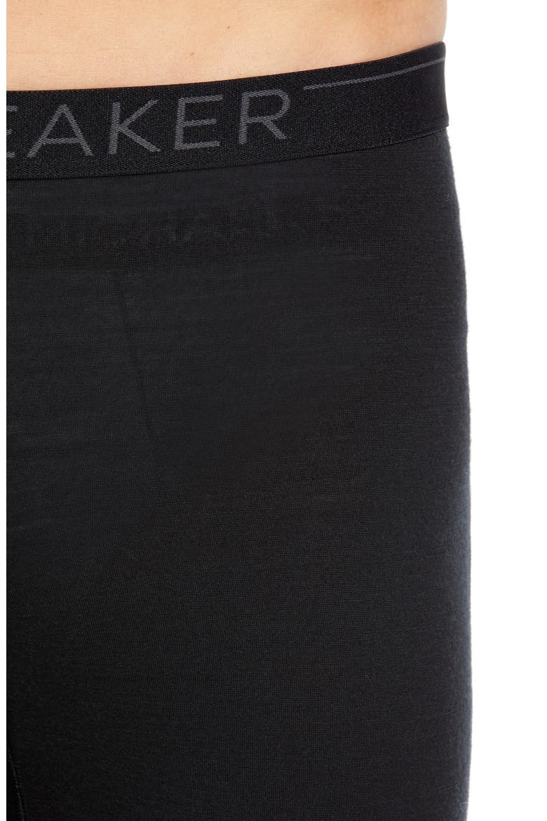 Oasis Slim Wool Jersey Base Layer Leggings, Alternate, color, BLACK