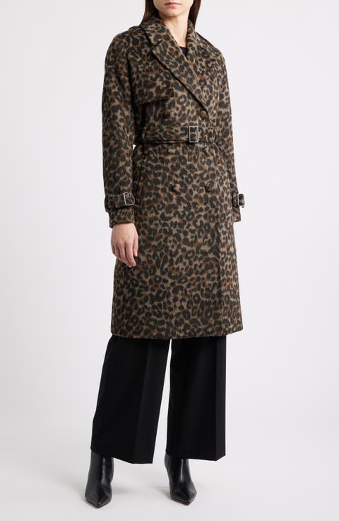 The Courtney Leopard Print Belted Coat