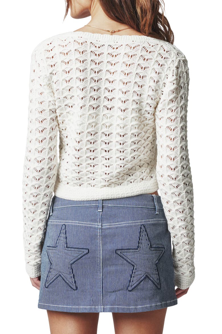 Textured Knit Cropped Cardigan, Alternate, color, JET STREAM