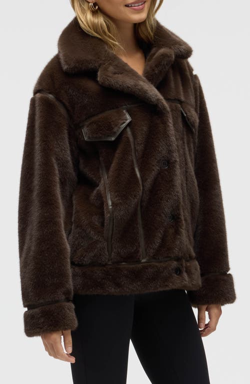 Nvlt Western Faux Fur Jacket In Multi