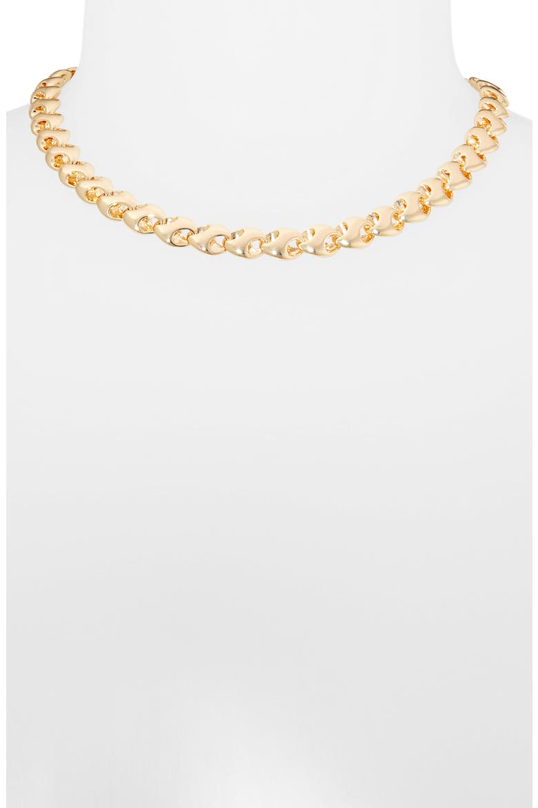 Interlocked Link Necklace, Alternate, color, GOLD