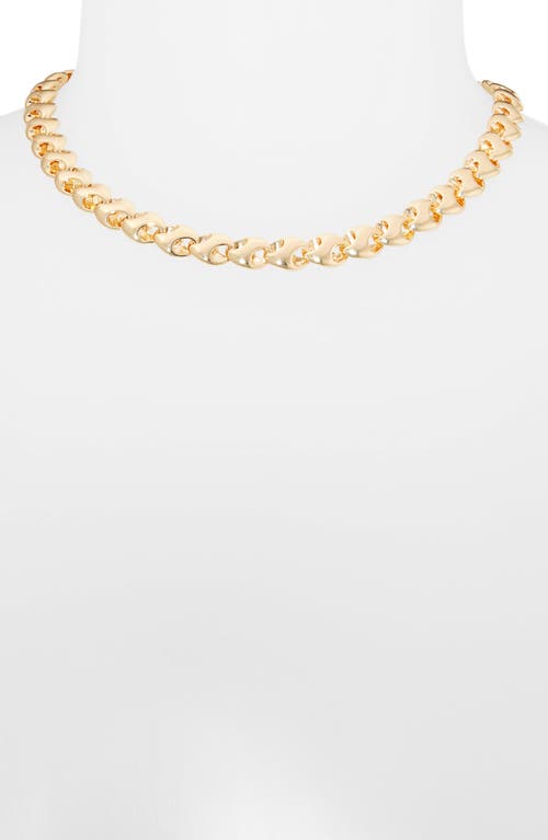 Open Edit Interlocked Link Necklace In Gold