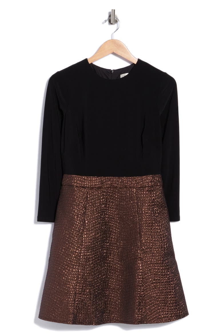 Metallic Twofer Dress, Alternate, color, CHC