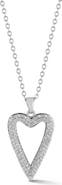 GLAZE JEWELRY Pavé Cubic Zirconia Heart Pendant Necklace