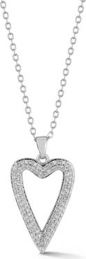 GLAZE JEWELRY Pavé Cubic Zirconia Heart Pendant Necklace
