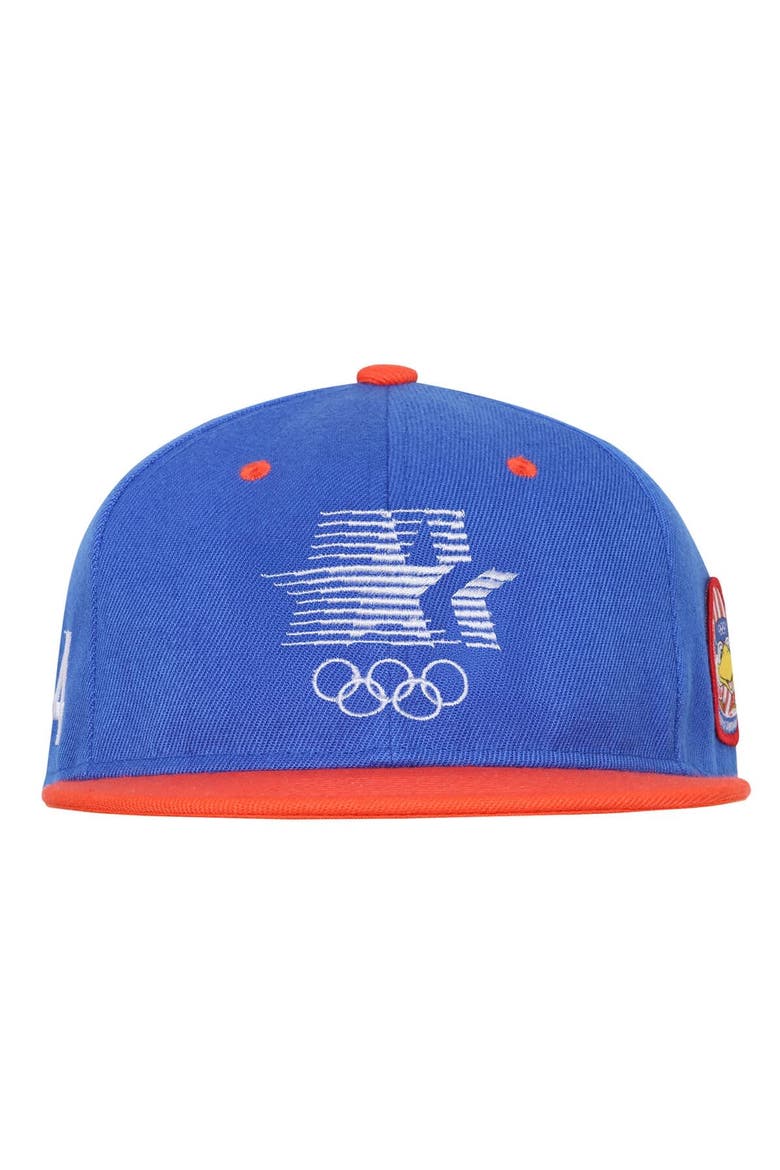 Men's Outerstuff  Royal Los Angeles 1984 Olympic Games Stars & Rings Deadstock Snapback Hat, Alternate, color, Royal