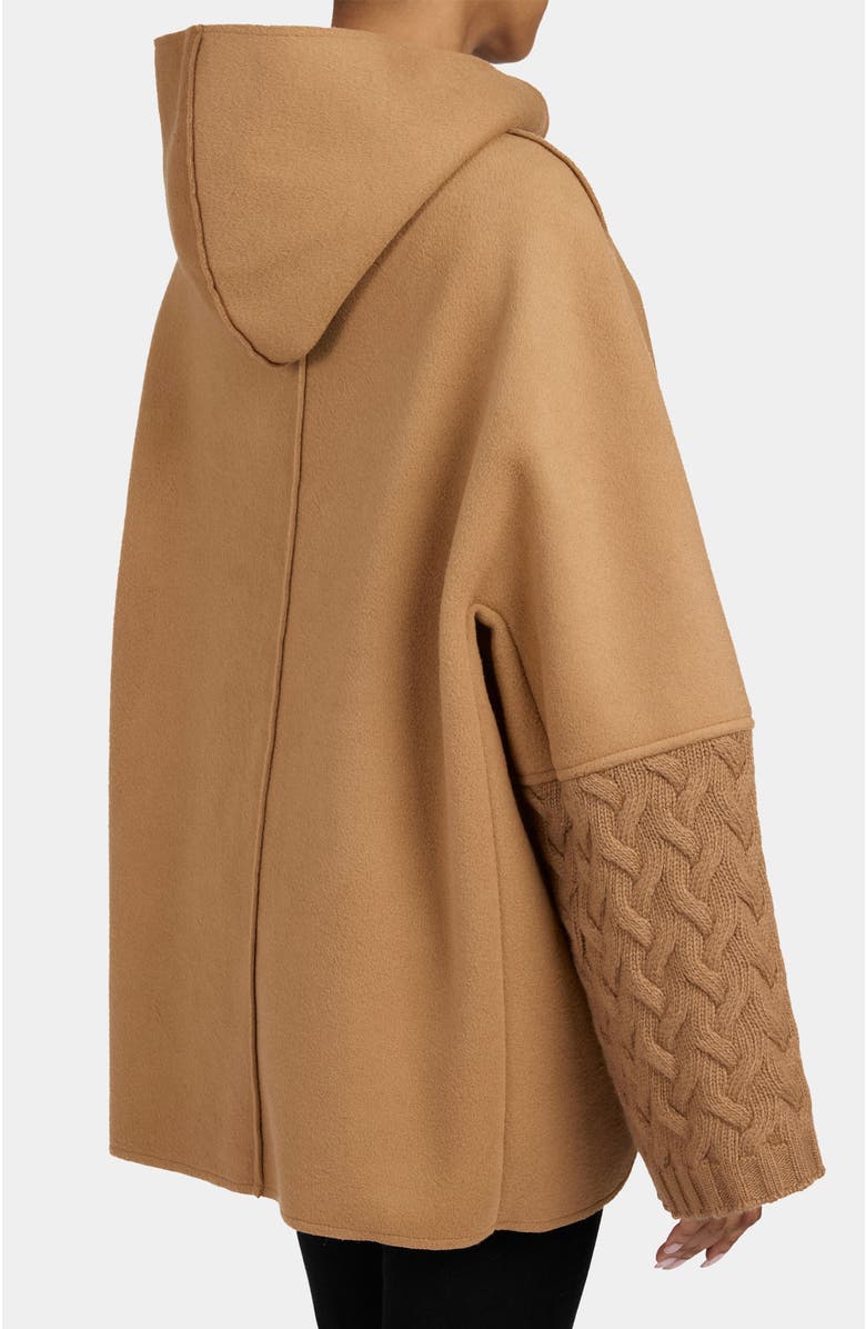 Santorelli Jarel Oversized Hooded Cashmere Blend Knit Jacket, Alternate, color, 