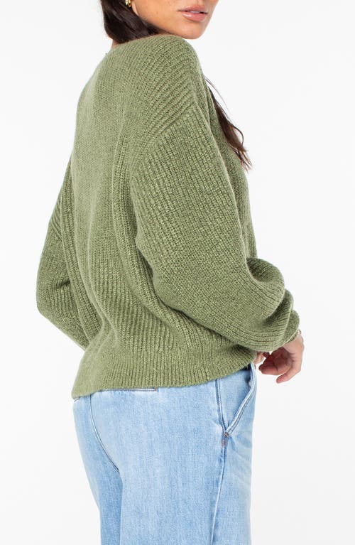 Roxy Around The Way Boatneck Sweater In Oil Green