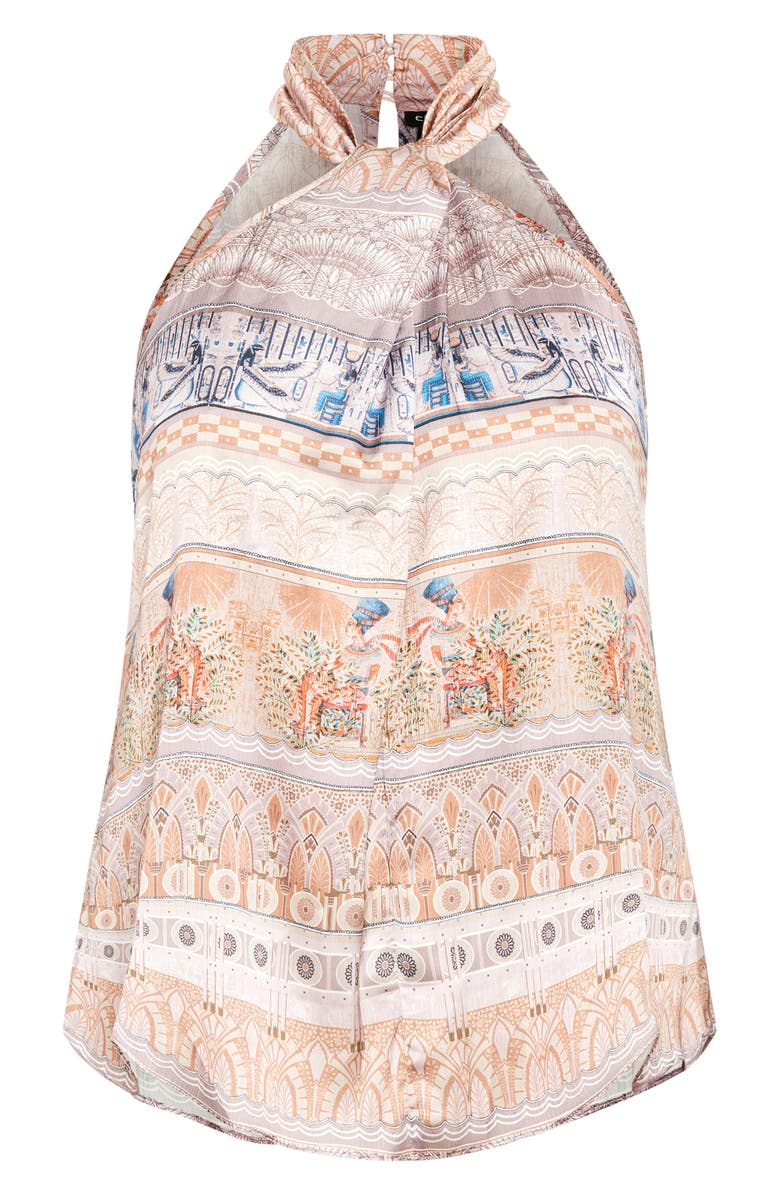 City Chic Nile Print Sleeveless Top, Alternate, color, Print