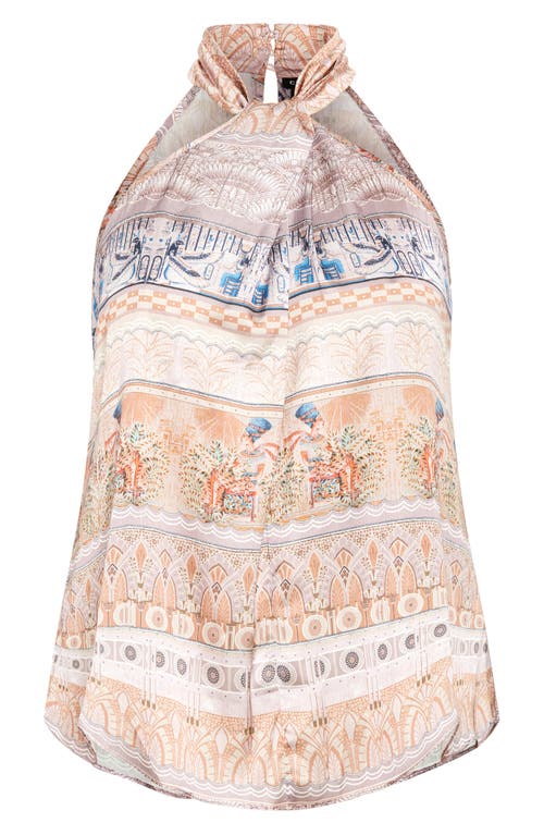 City Chic Nile Print Sleeveless Top In Multi