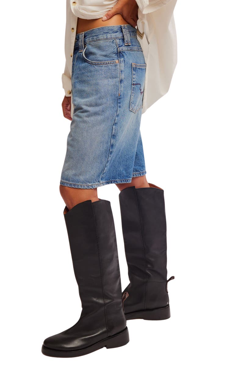 Free People Montana Denim Bermuda Shorts, Alternate, color, Haven