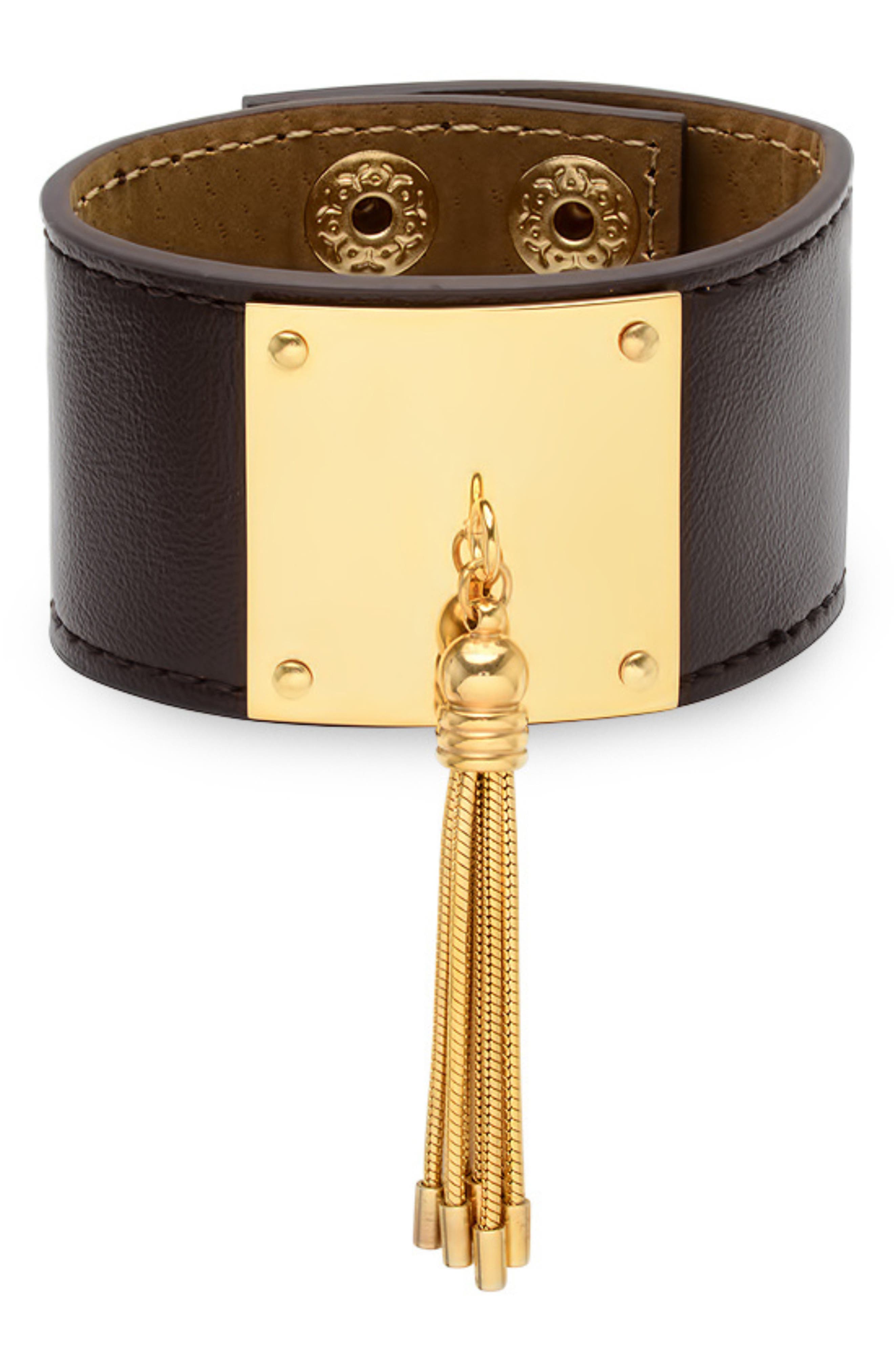Tassel Leather Cuff Bracelet