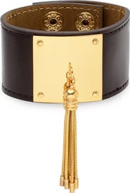 HMY JEWELRY Tassel Leather Cuff Bracelet