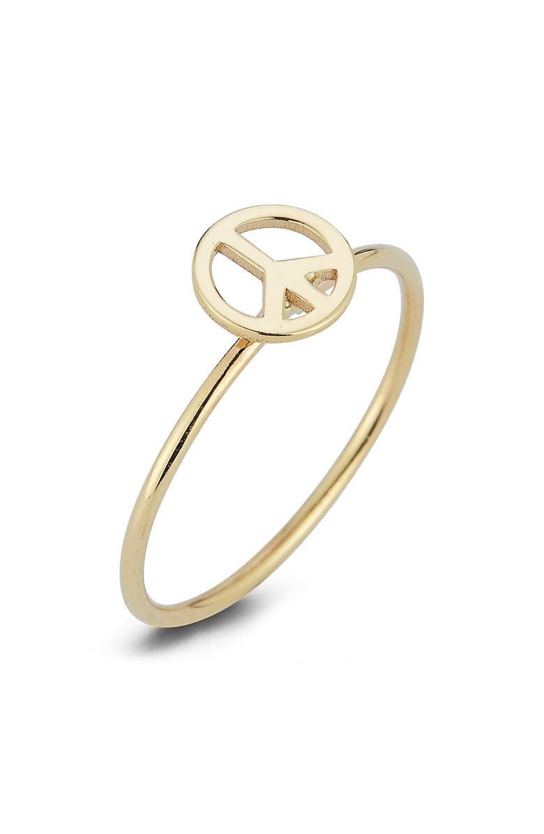 Ember Fine Jewelry 14K Gold Peace Ring, Alternate, color, Gold