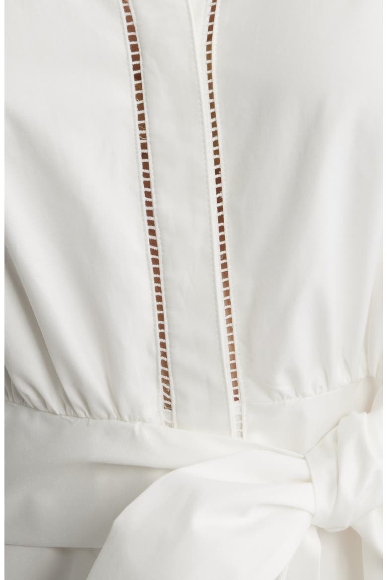 Bea Sleeveless Cotton Blend Shirtdress, Alternate, color, WHITE