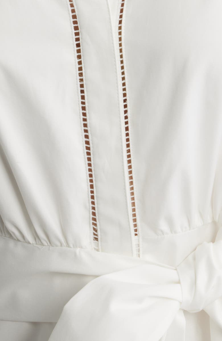 KOBI HALPERIN Bea Sleeveless Cotton Blend Shirtdress, Alternate, color, White