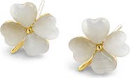 Erin McDermott Jewelry Mother of Pearl Heart Clover Earrings