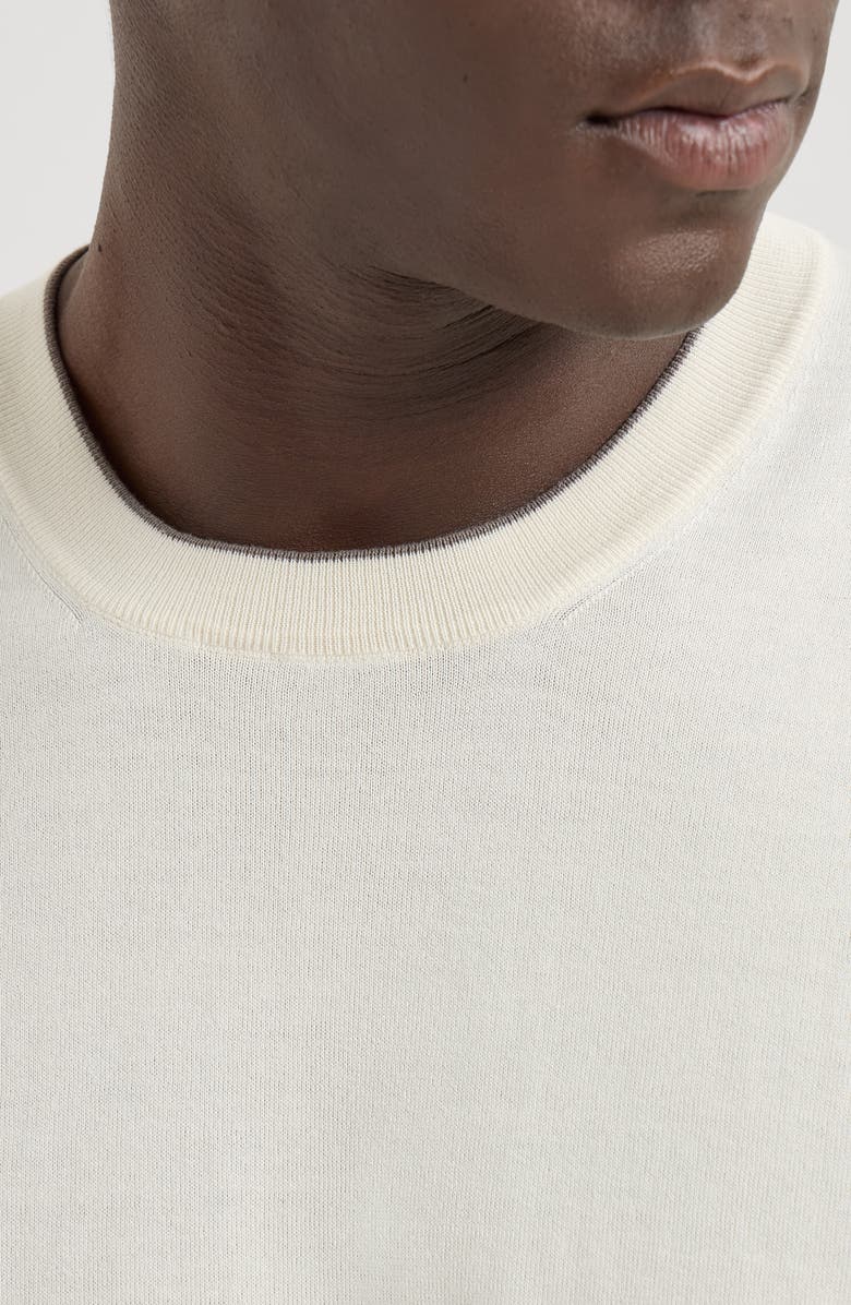 Brunello Cucinelli Cotton T-shirt, Alternate, color, Ivory