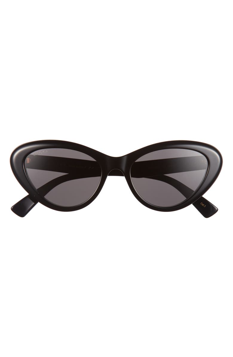 Gucci Cat Eye Sunglasses, Main, color, Black Black Grey