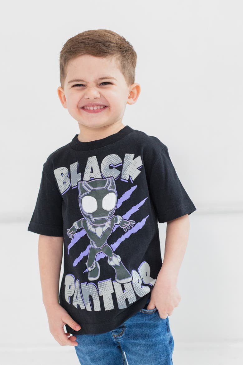 Spidey and His Amazing Friends Short Sleeve T-Shirt 4-Pack, Alternate, color, Avengers Black Green