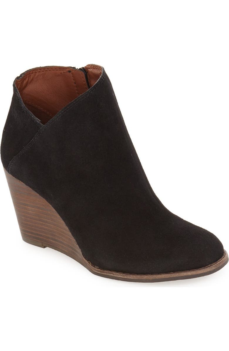 Lucky Brand 'Yakeena' Zip Wedge Bootie, Main, color,