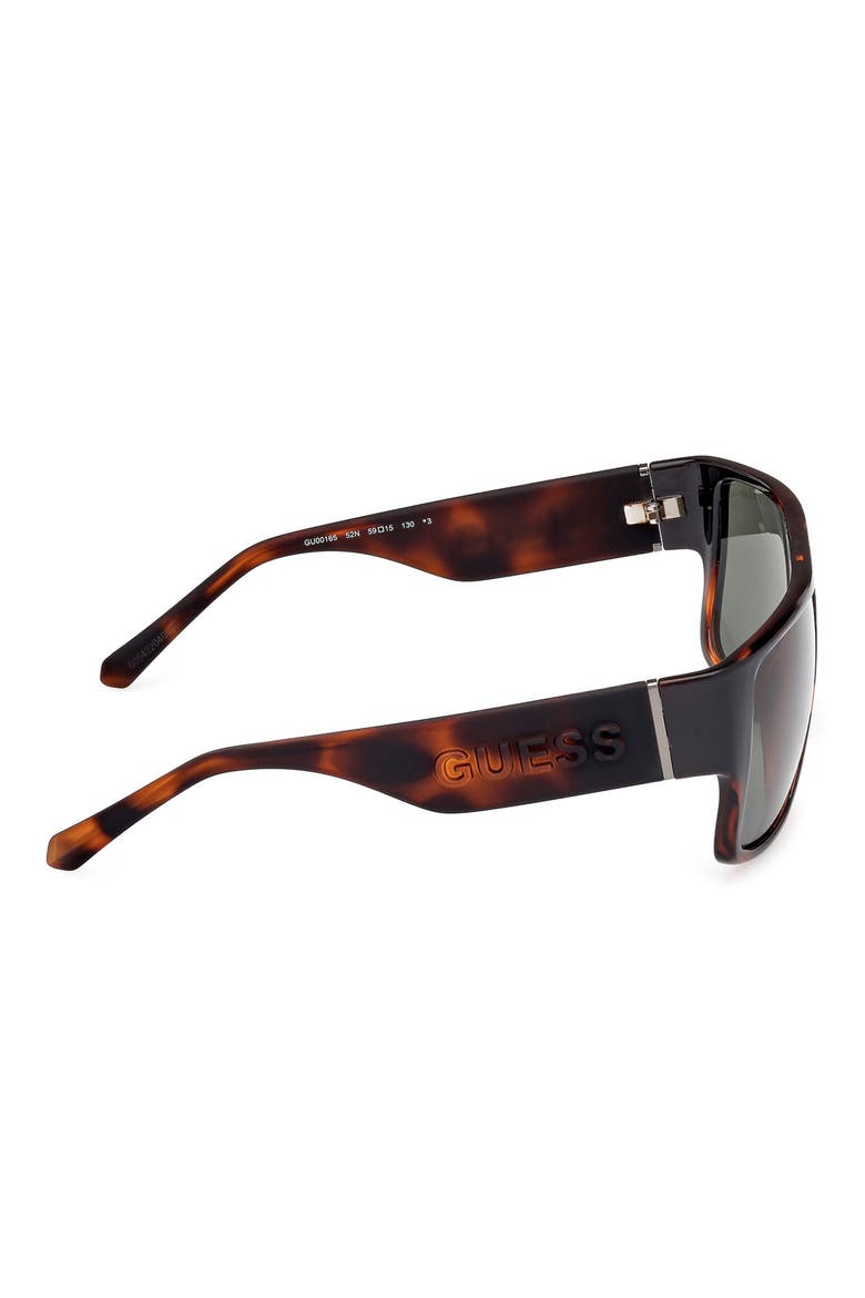 Rectangular Sunglasses, Alternate, color, DARK HAVANA / GREEN